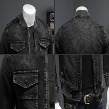Load image into Gallery viewer, Stylish Black Denim jacket
