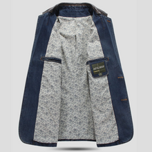 Load image into Gallery viewer, Branded Men&#39;s Denim blazer
