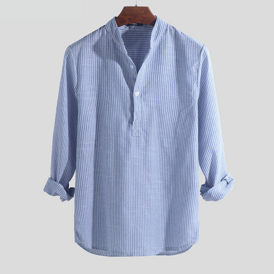 Men's Summer Long Sleeve Cotton Shirt