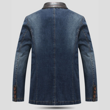 Load image into Gallery viewer, Branded Men&#39;s Denim blazer

