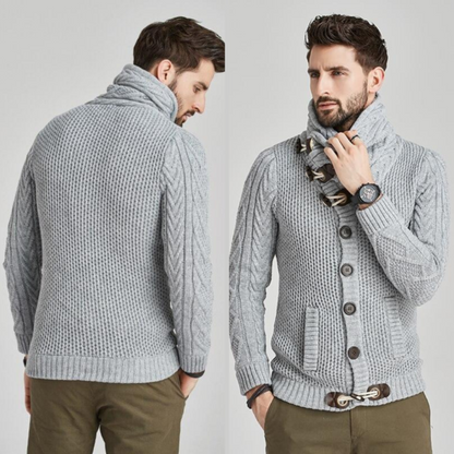 MEN'S HIGH-NECKED SWEATER