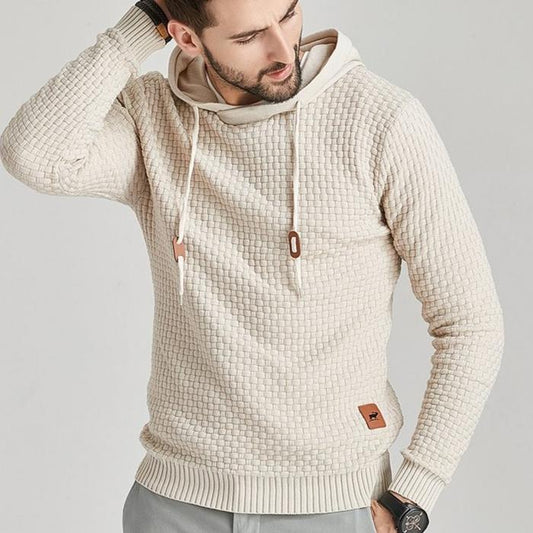 Men Hooded Wool Pullover