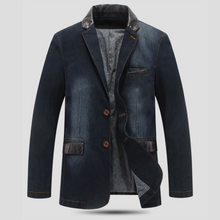 Load image into Gallery viewer, Branded Men&#39;s Denim blazer
