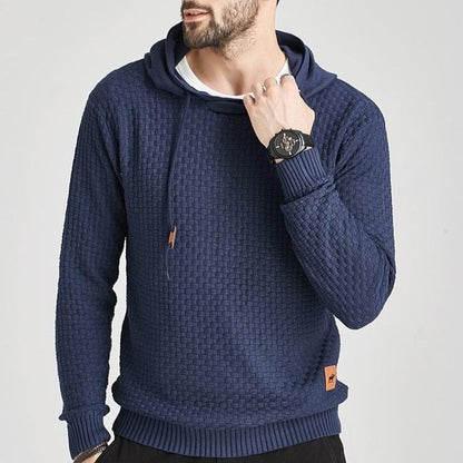 Men Hooded Wool Pullover