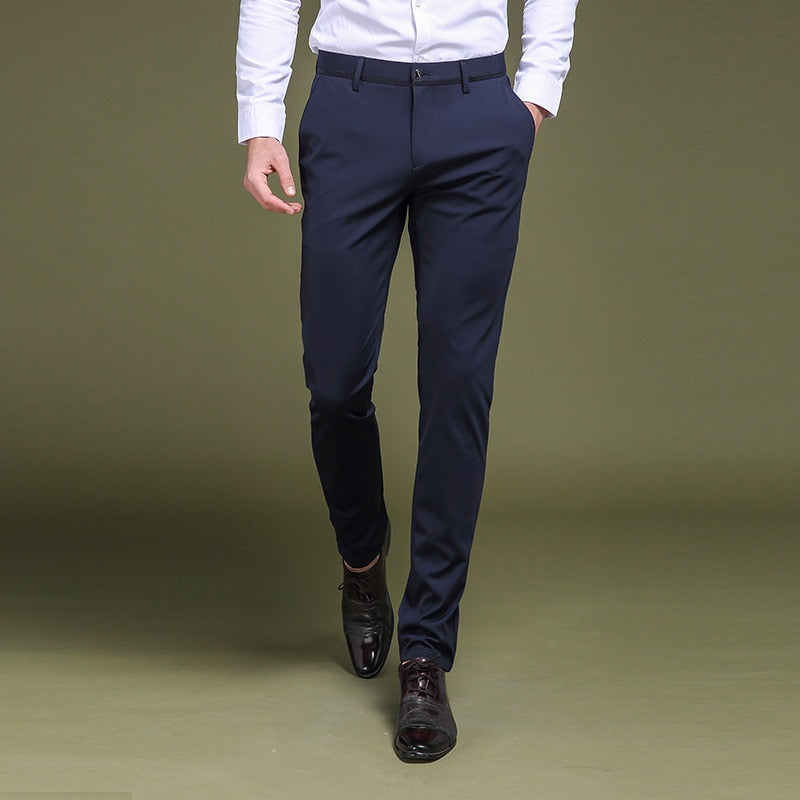 Classic men's trousers with high elasticity