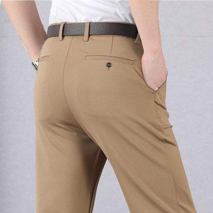 Classic men's trousers with high elasticity