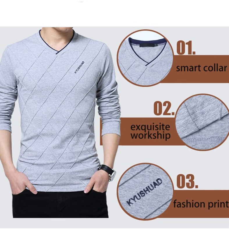 Cotton T-shirt with long sleeves