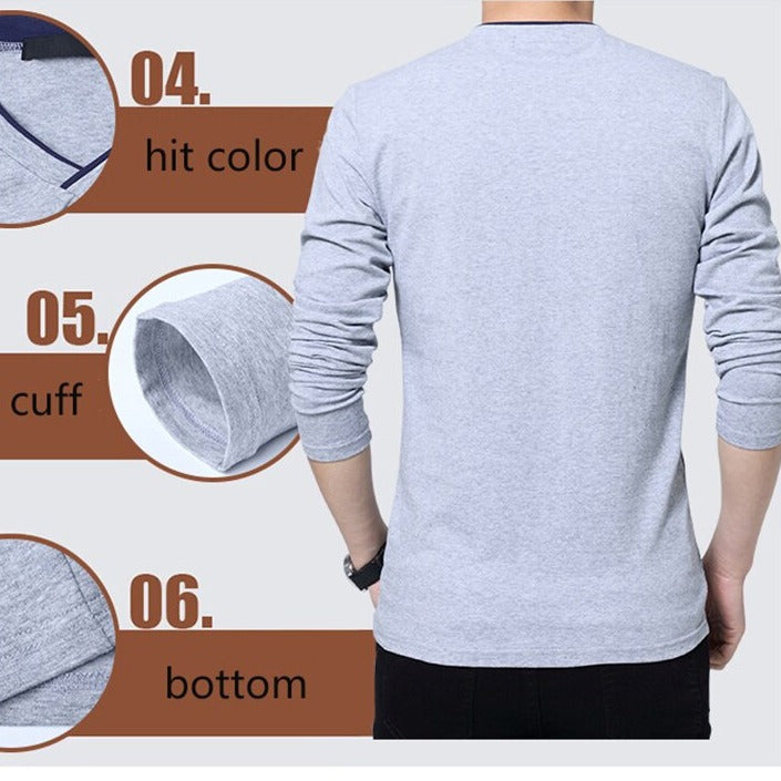 Cotton T-shirt with long sleeves