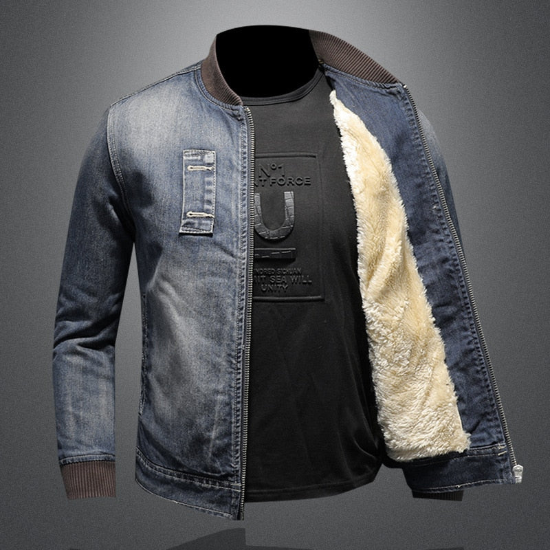 Insulated denim jacket