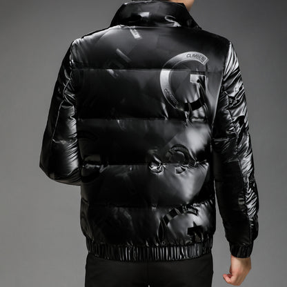 Men's down jacket with print