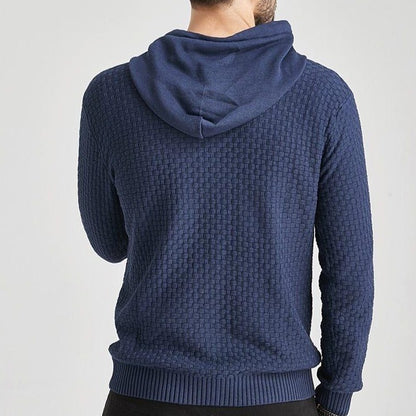 Men Hooded Wool Pullover