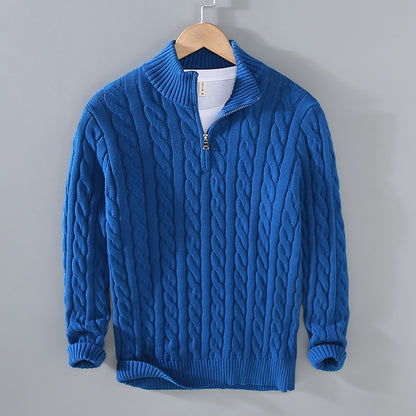 Solid color stylish men's sweater