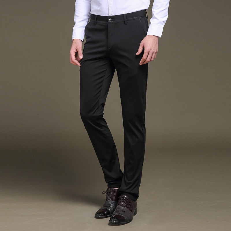 Classic men's trousers with high elasticity