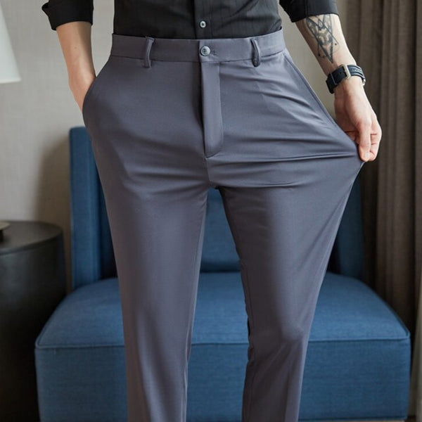 Classic men's trousers with high elasticity