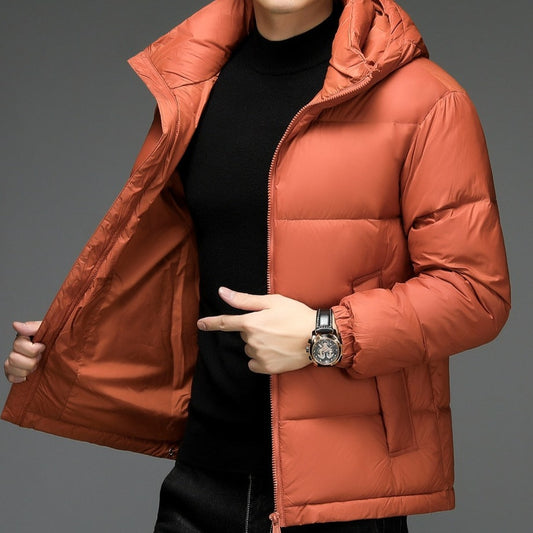 Men's insulated jacket with hood