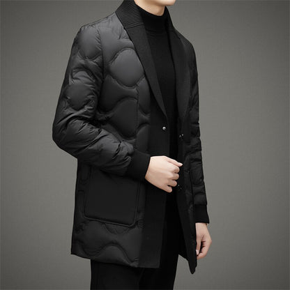 Elegant insulated men's trench coat