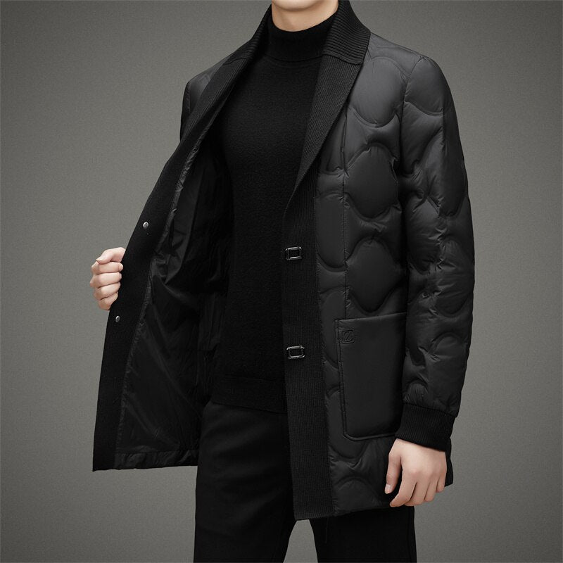 Elegant insulated men's trench coat