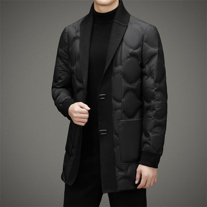 Elegant insulated men's trench coat