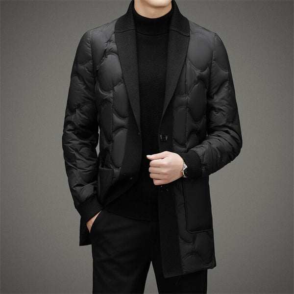 Elegant insulated men's trench coat