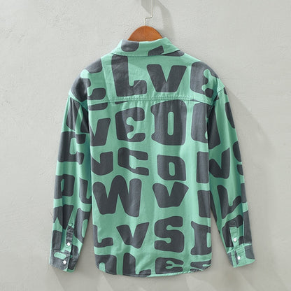 Fashionable cotton shirt with print