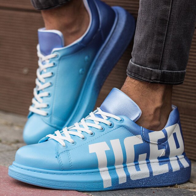 Luxury sneakers with a color print