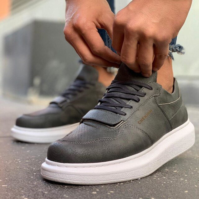 Casual lace-up sneakers.