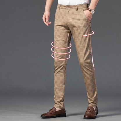 Men's Plaid Casual Trousers