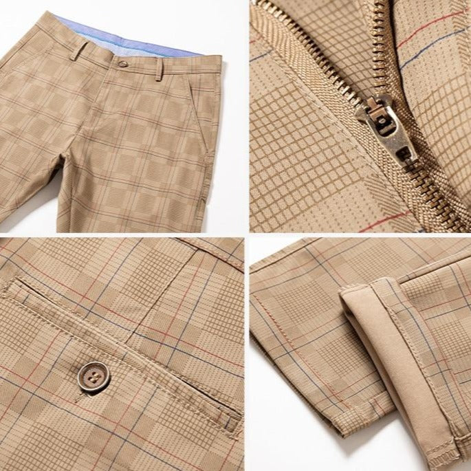 Men's Plaid Casual Trousers