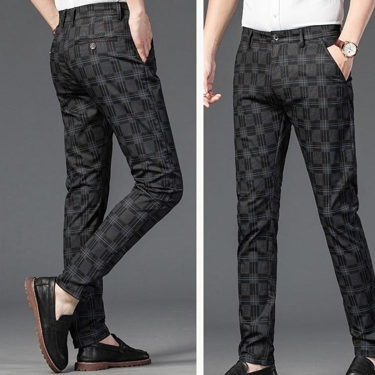 Men's Plaid Casual Trousers