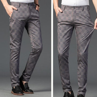 Men's Plaid Casual Trousers