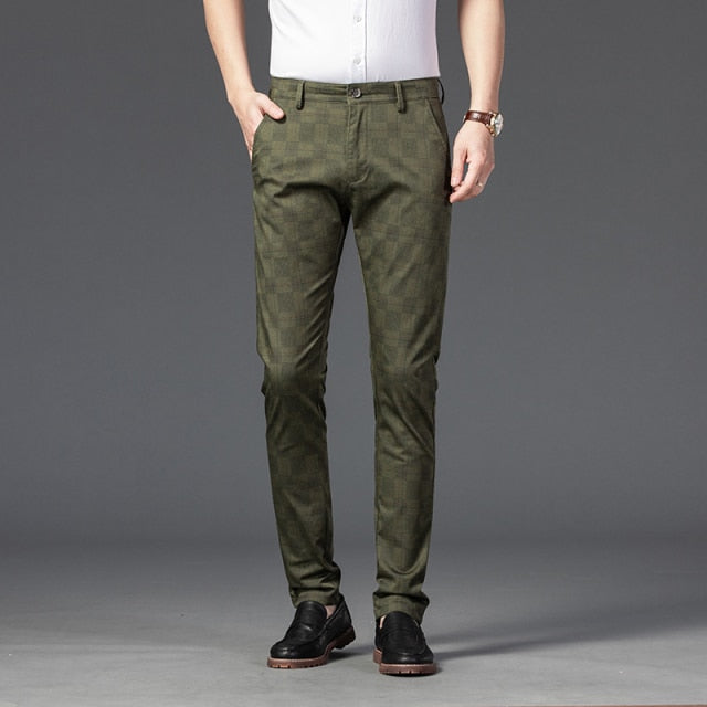 Men's Plaid Casual Trousers