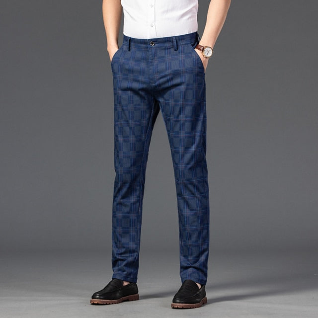 Men's Plaid Casual Trousers