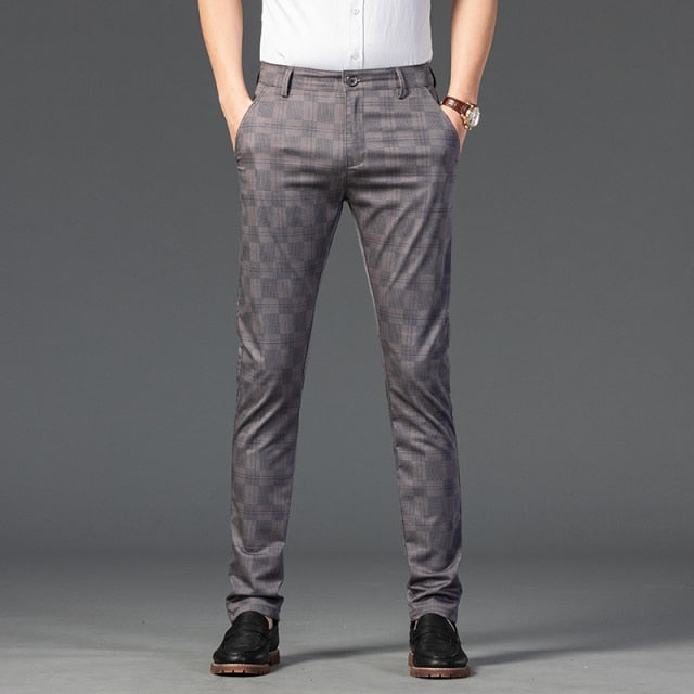 Men's Plaid Casual Trousers