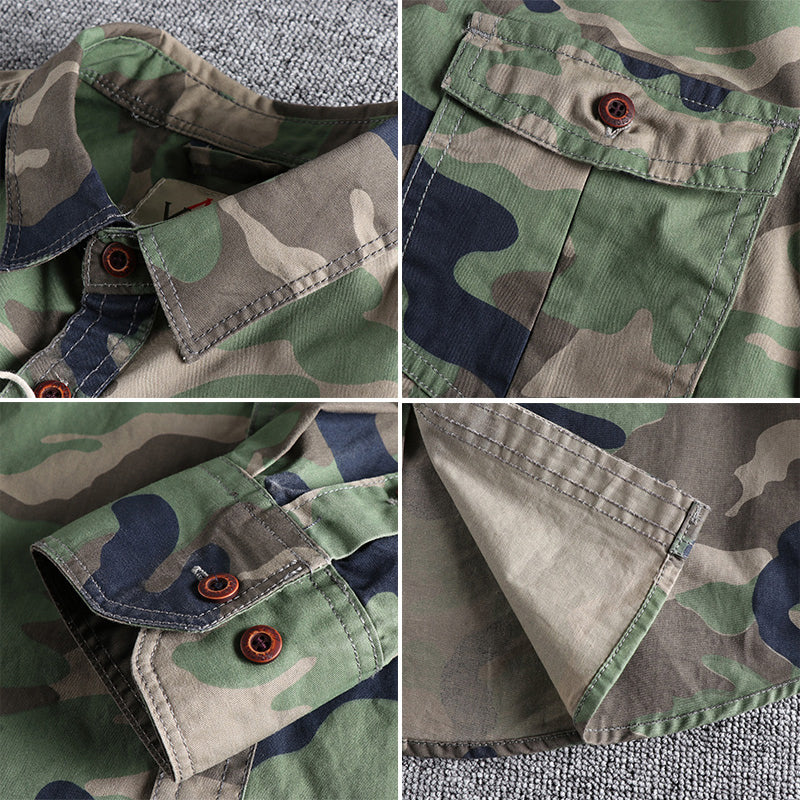 Men's shirt in military style