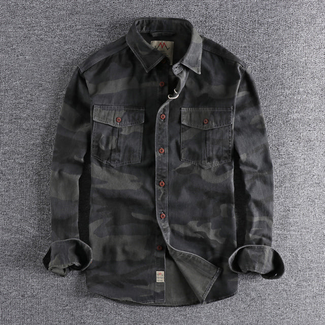 Men's shirt in military style