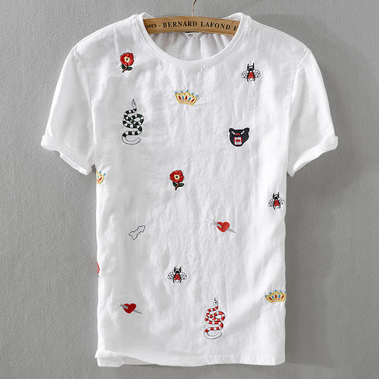 Designer T-shirt with embroidery