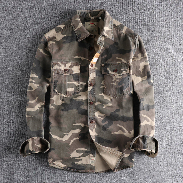 Men's shirt in military style