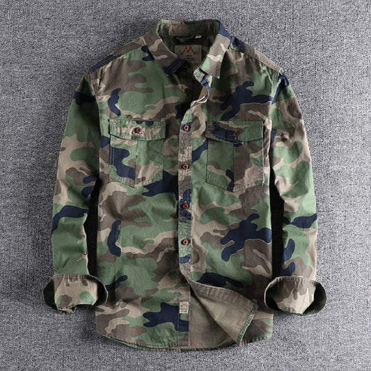 Men's shirt in military style