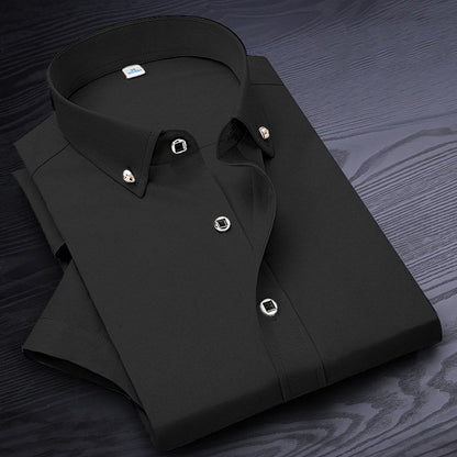 HIGH QUALITY BUSINESS SHIRT WITH SHORT SLEEVES