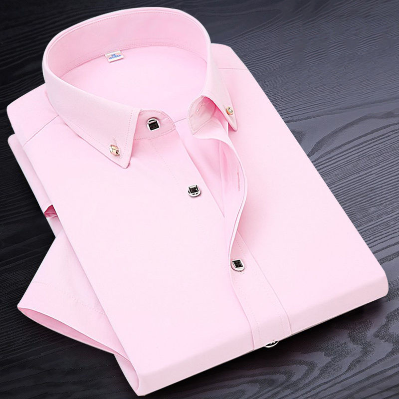 HIGH QUALITY BUSINESS SHIRT WITH SHORT SLEEVES